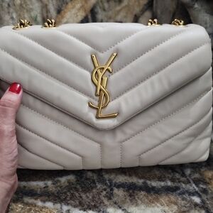 Quilted Cream Shoulder Bag